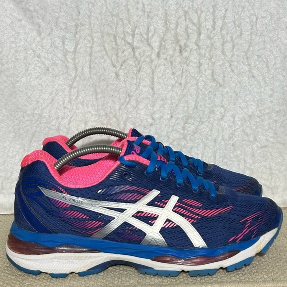 ASICS Womens Blue/Pink Gel Ziruss 3 Running Athletic Sneakers Shoes SZ US 8 - Picture 1 of 11